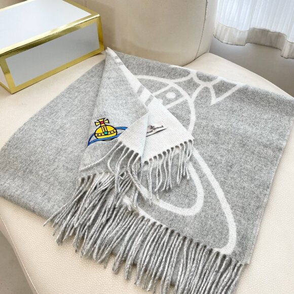 Vivienne Westwood Saturn Logo Jacquard Scarf - Picture 4 of 6